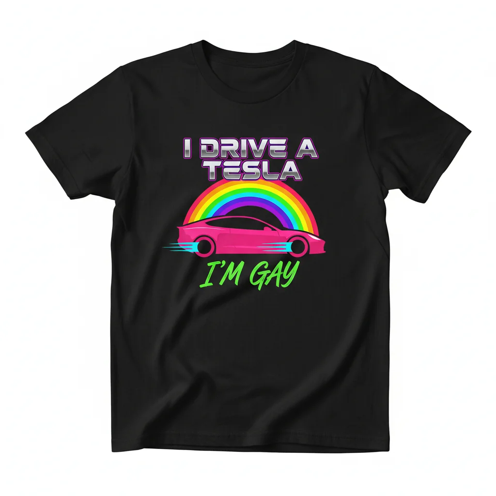 Tesla & Gay Pride Essential Tee