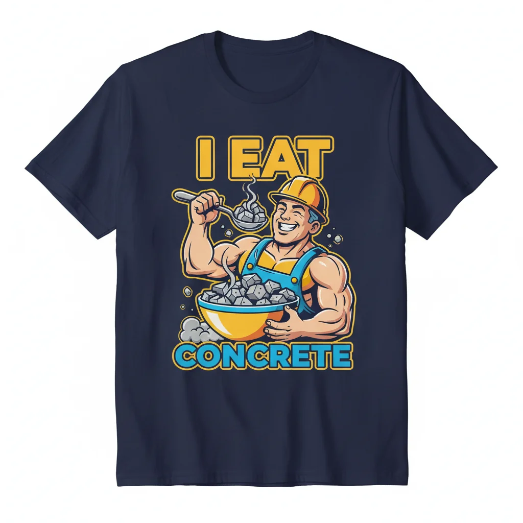 I Eat Concrete Essential T-Shirt – Premium 100% Ring-Spun Cotton Tee for Men & Women