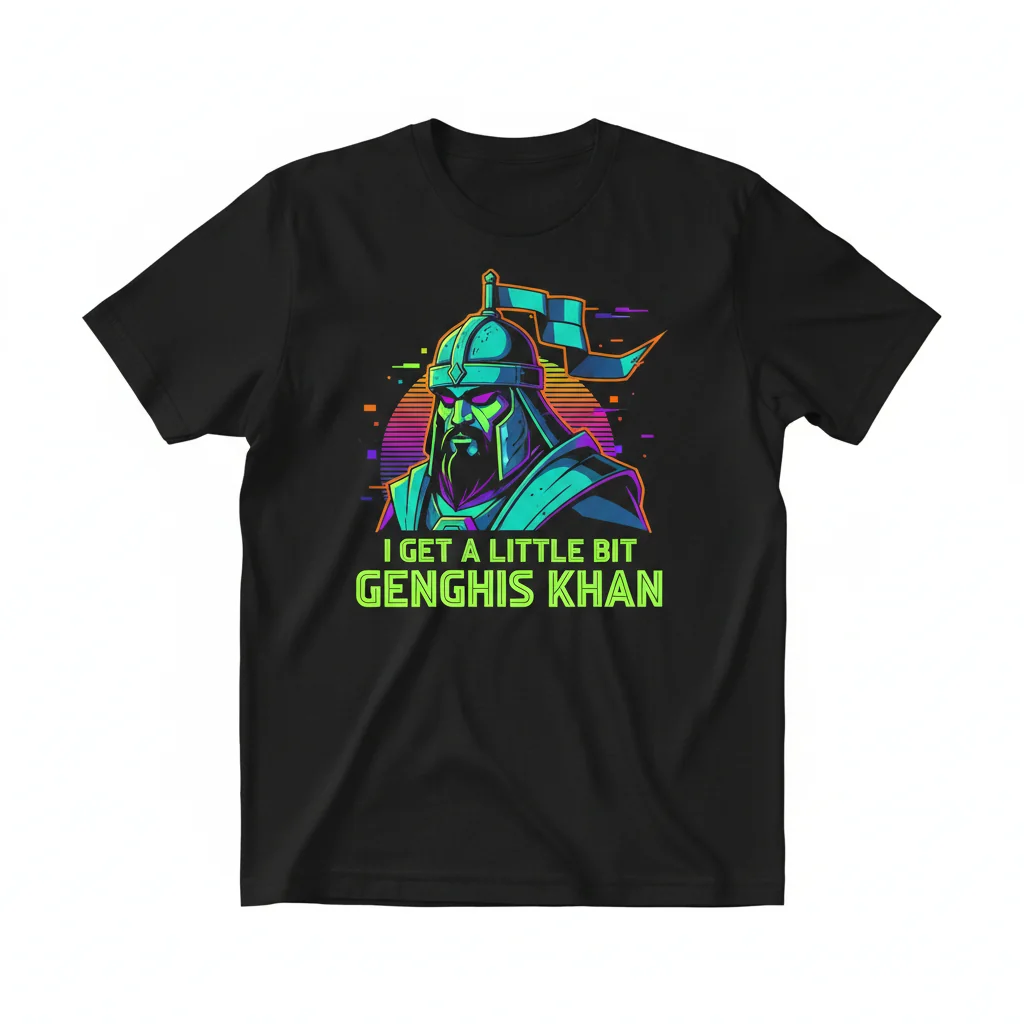 Embrace Your Inner Khan: The "I Get A Little Bit Genghis Khan" Essential T-Shirt