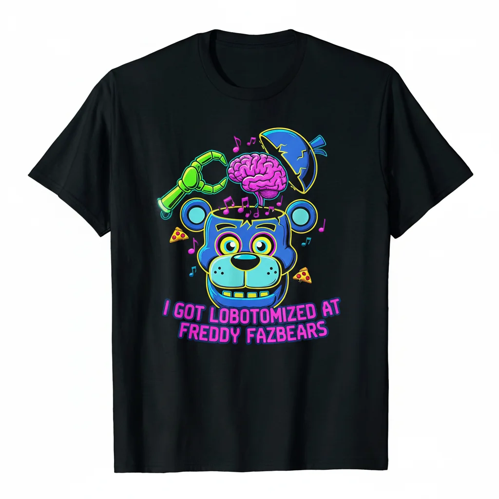 Freddy Fazbear's Lobotomized Fan Essential T-Shirt - Premium Cotton Graphic Tee