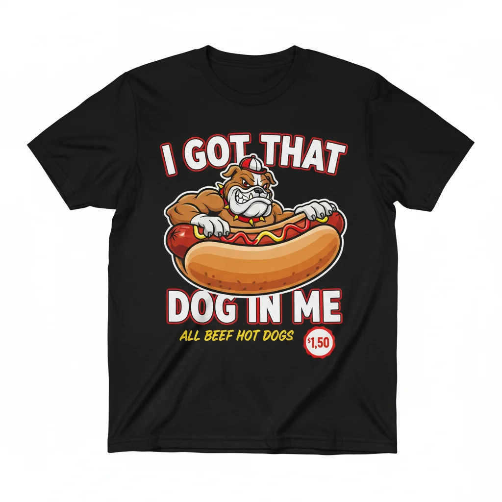 Camiseta 'I Got That Dog In Me All Beef Hot Dogs 1.5' – Durabilidad y Estilo Sin Igual