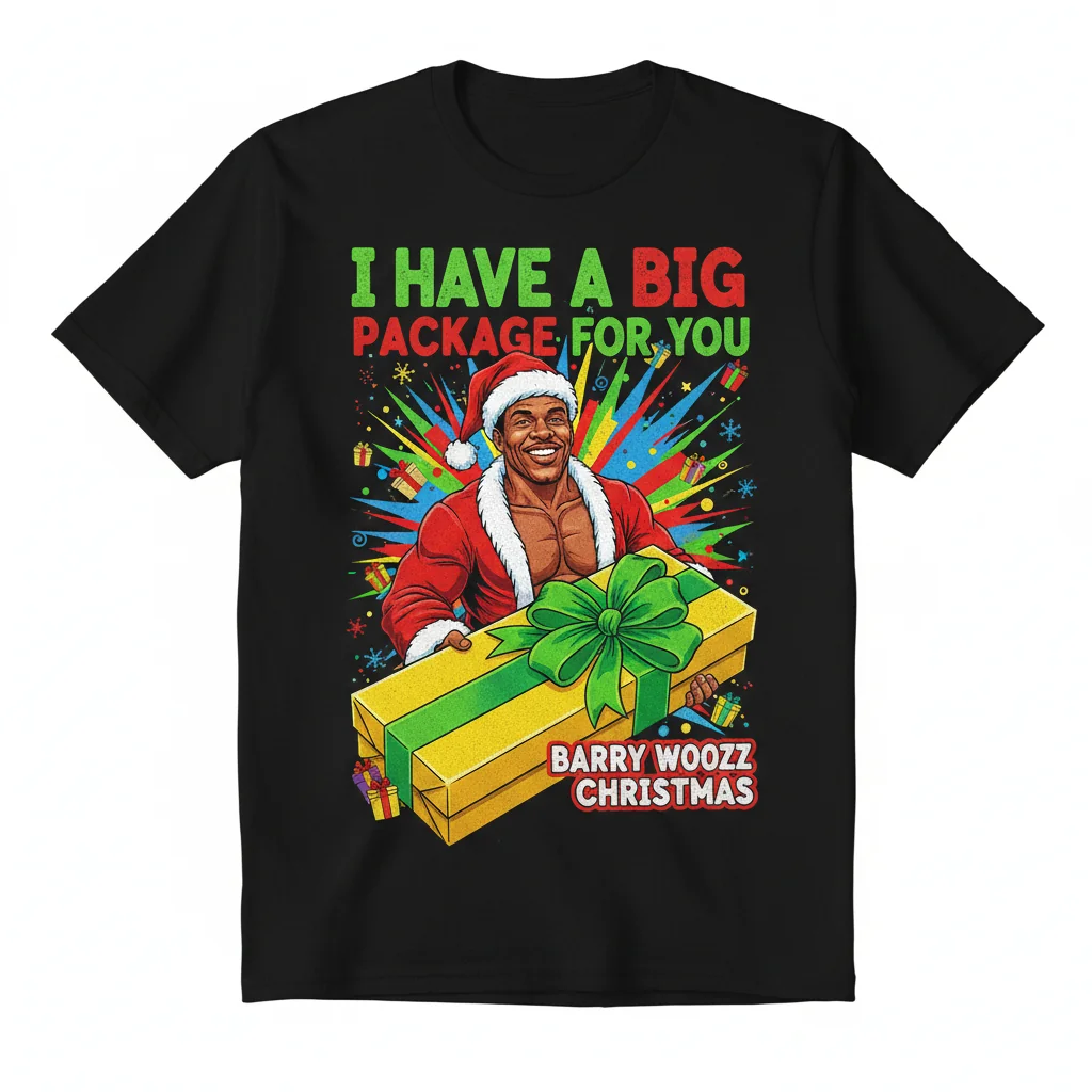 Barry W00dz Christmas 'Big Package' Essential Tee