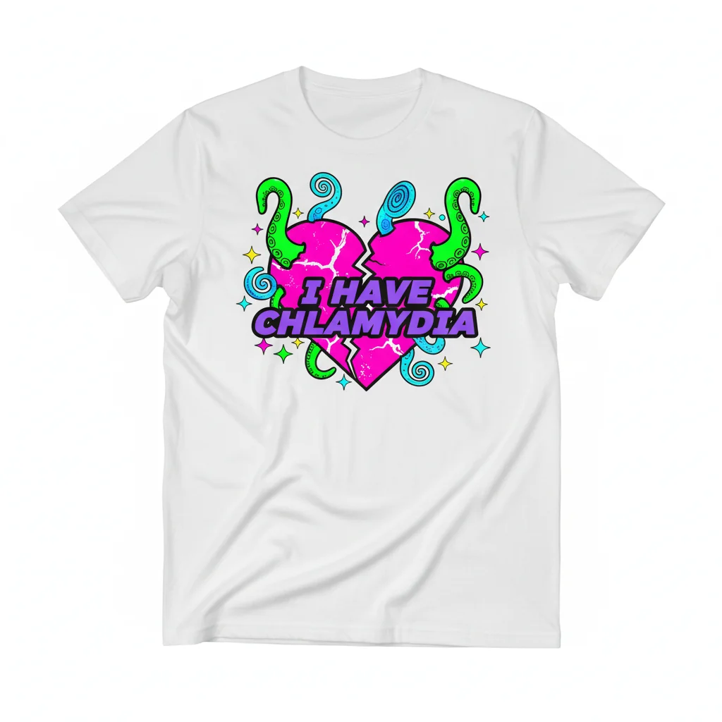 Chlamydia Heart Awareness Shirt - Novelty STD Tee