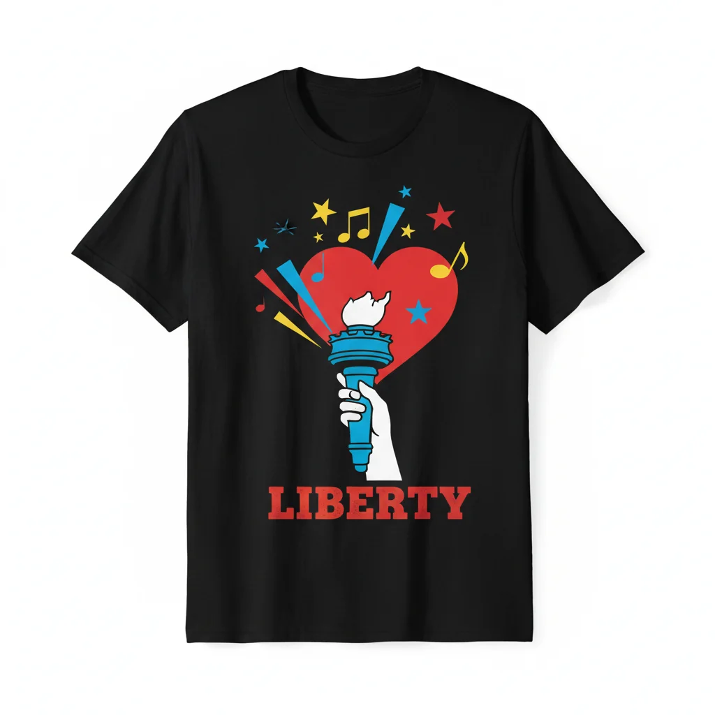 I Love Liberty Shirt - Patriotic American Flag Tee