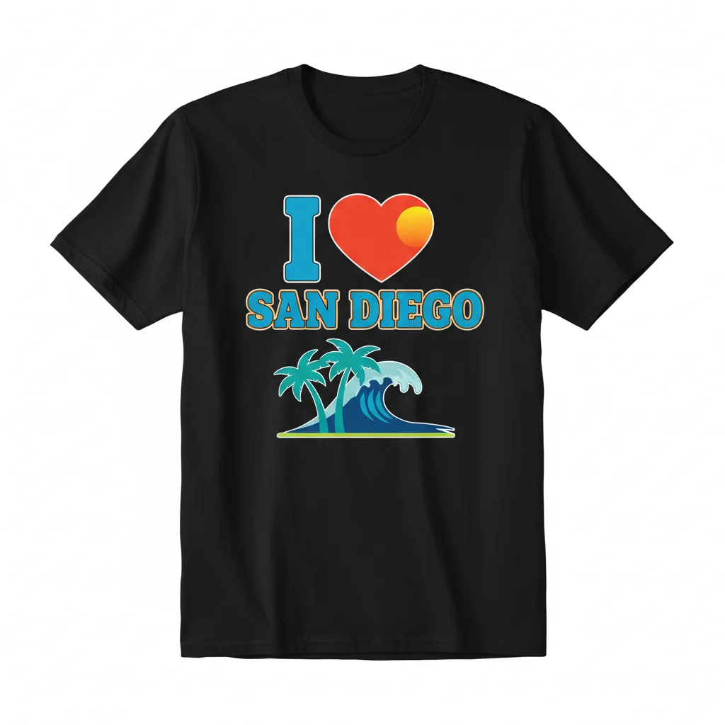 I Heart San Diego T-Shirt | Classic California Souvenir Tee