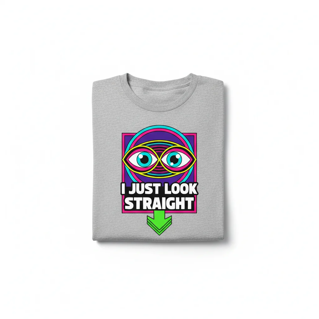I Just Look Straight T-Shirt – Essential Pride Tee
