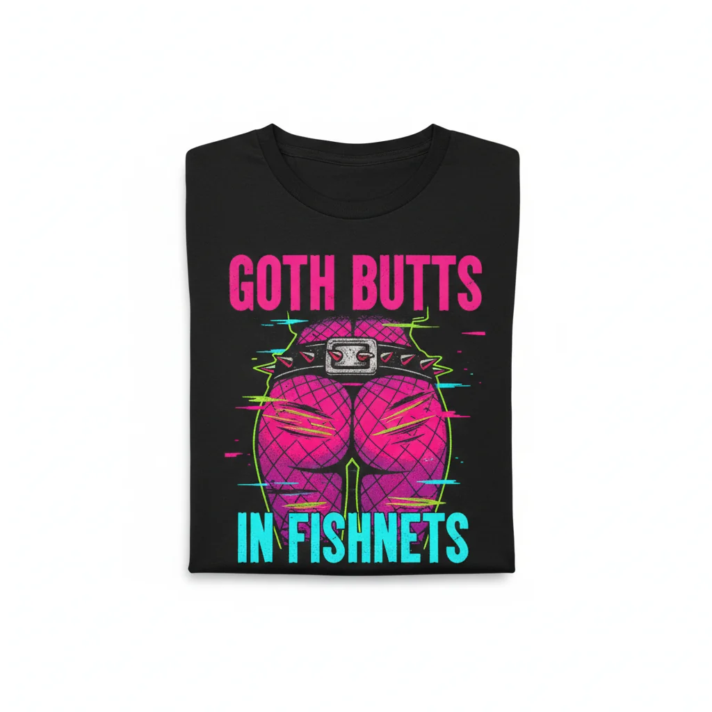 Goth Butts & Fishnets Statement Tee
