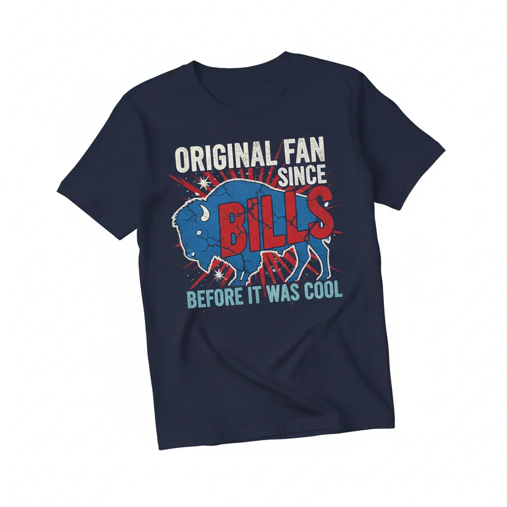Vintage Bills Fan T-Shirt - 'Liked Bills Before Cool' Buffalo NFL Tee