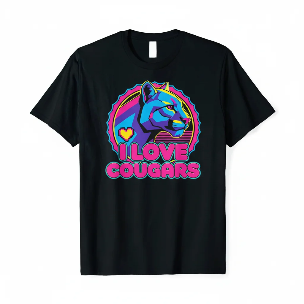 I Love Cougars Essential T-Shirt – Premium Cotton Graphic Tee