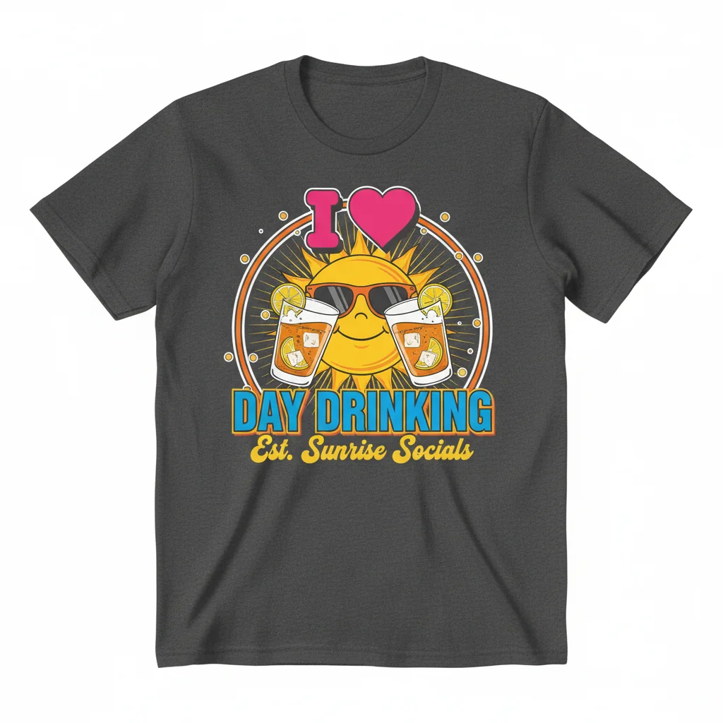 “I Love Day Drinking” – Embrace the Joyful Spirit Essential Tee