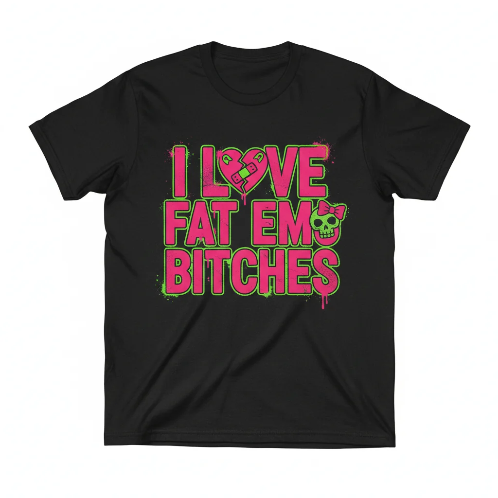 I Love Fat Emo Bitches Shirt | Bold Statement T-Shirt