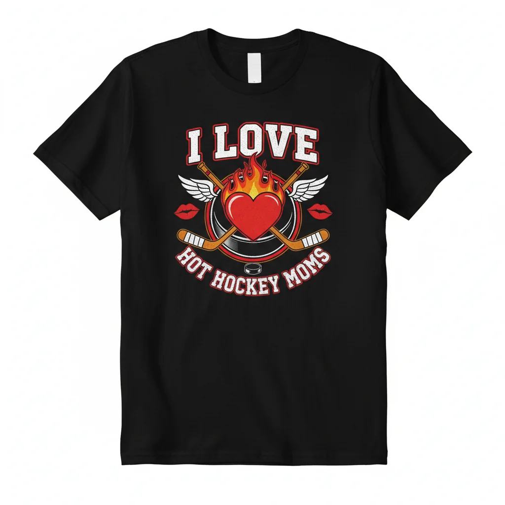 I Love Hot Hockey Moms - Essential T-Shirt for Hockey Lovers