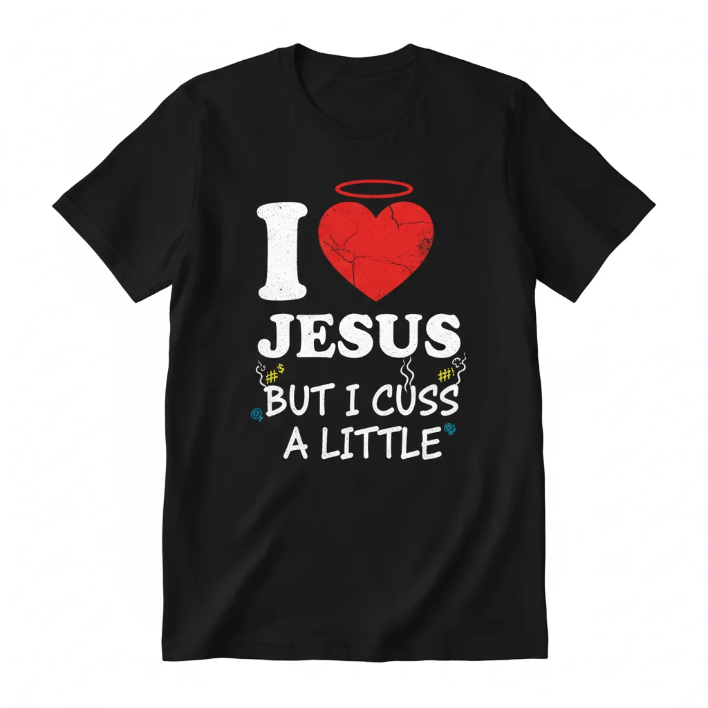 Faith, Flavor, & A Little Fire: The 'I Love Jesus But I Cuss A Little' Tee