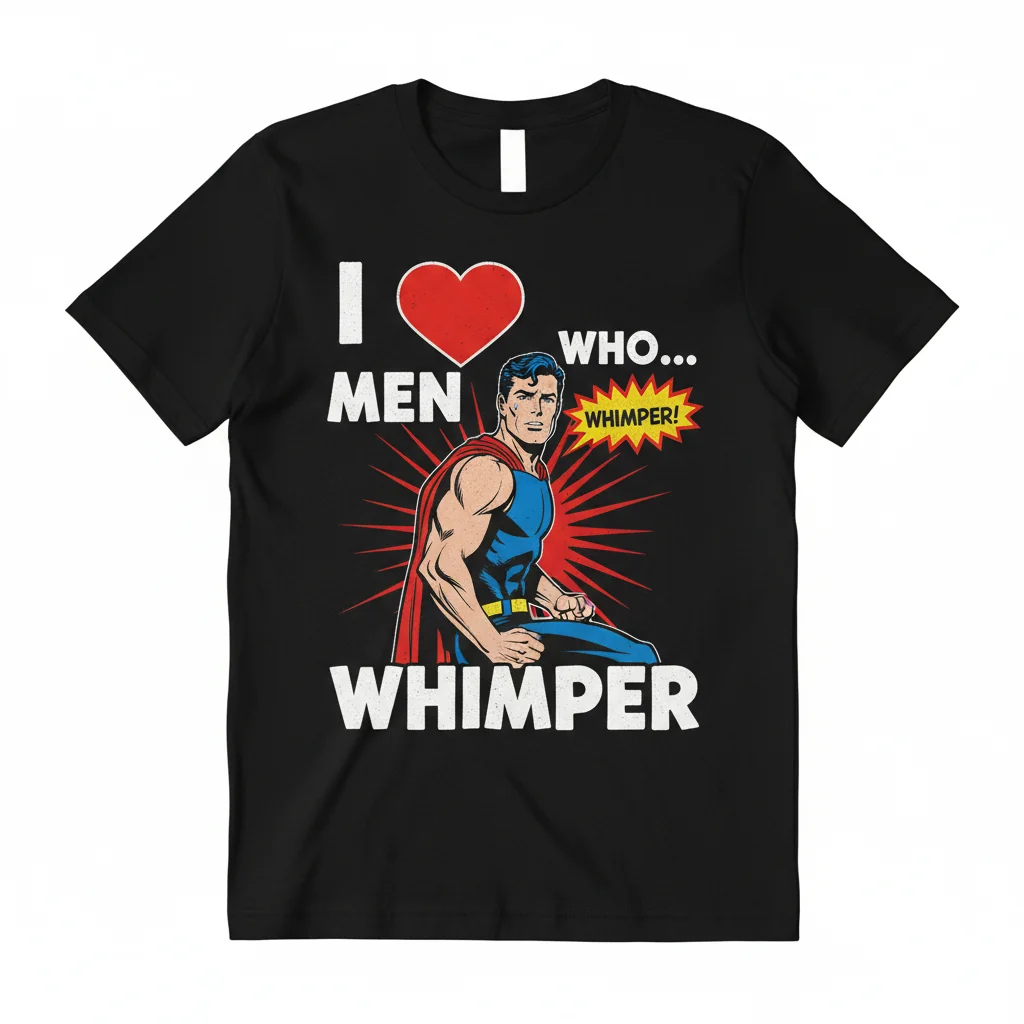Durable & Comfy: "I Love Men Who Whimper Funny" Essential T-Shirt – Fade-Resistant & Perfect Fit