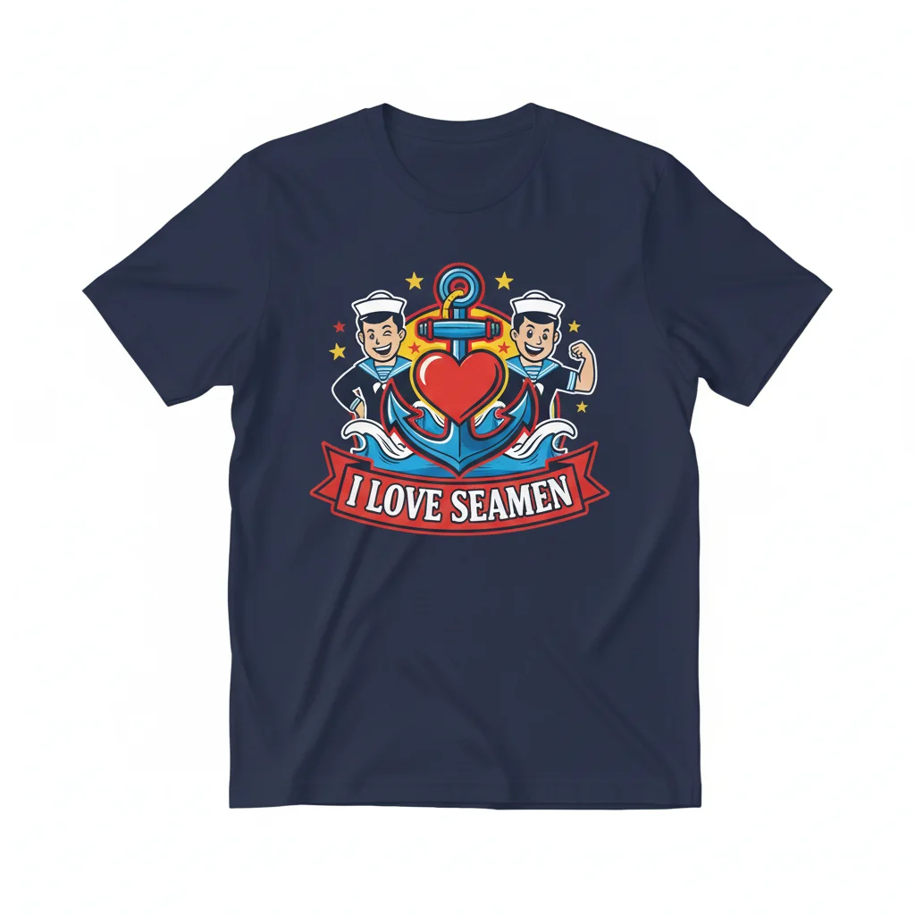 Premium 'I Love Seamen' Tee – Durable Comfort & Vibrant Print