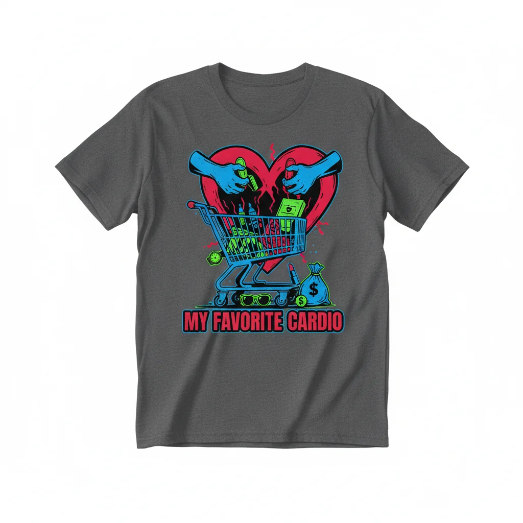 Camiseta Esencial de Algodón "I Love Shoplifting" – Suave, Duradera y Ajuste Retail