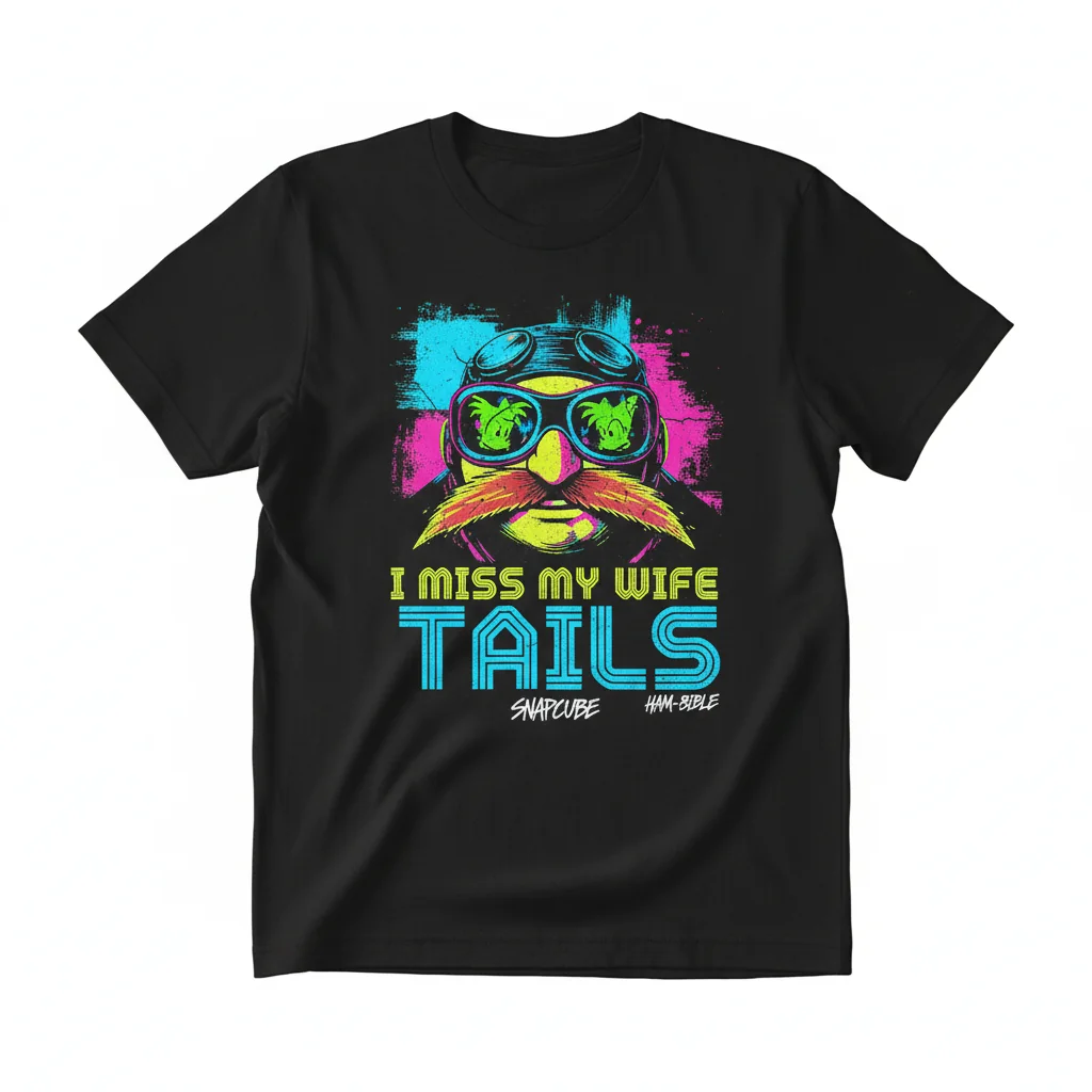 SnapCube Eggman "I Miss My Wife Tails" Essential T-Shirt - Premium Cotton Graphic Tee