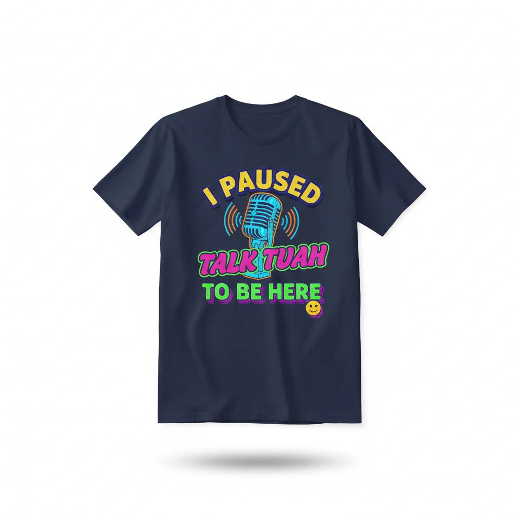 Embrace the Humor: "I Paused Talk Tuah To Be Here" Artistic T-Shirt
