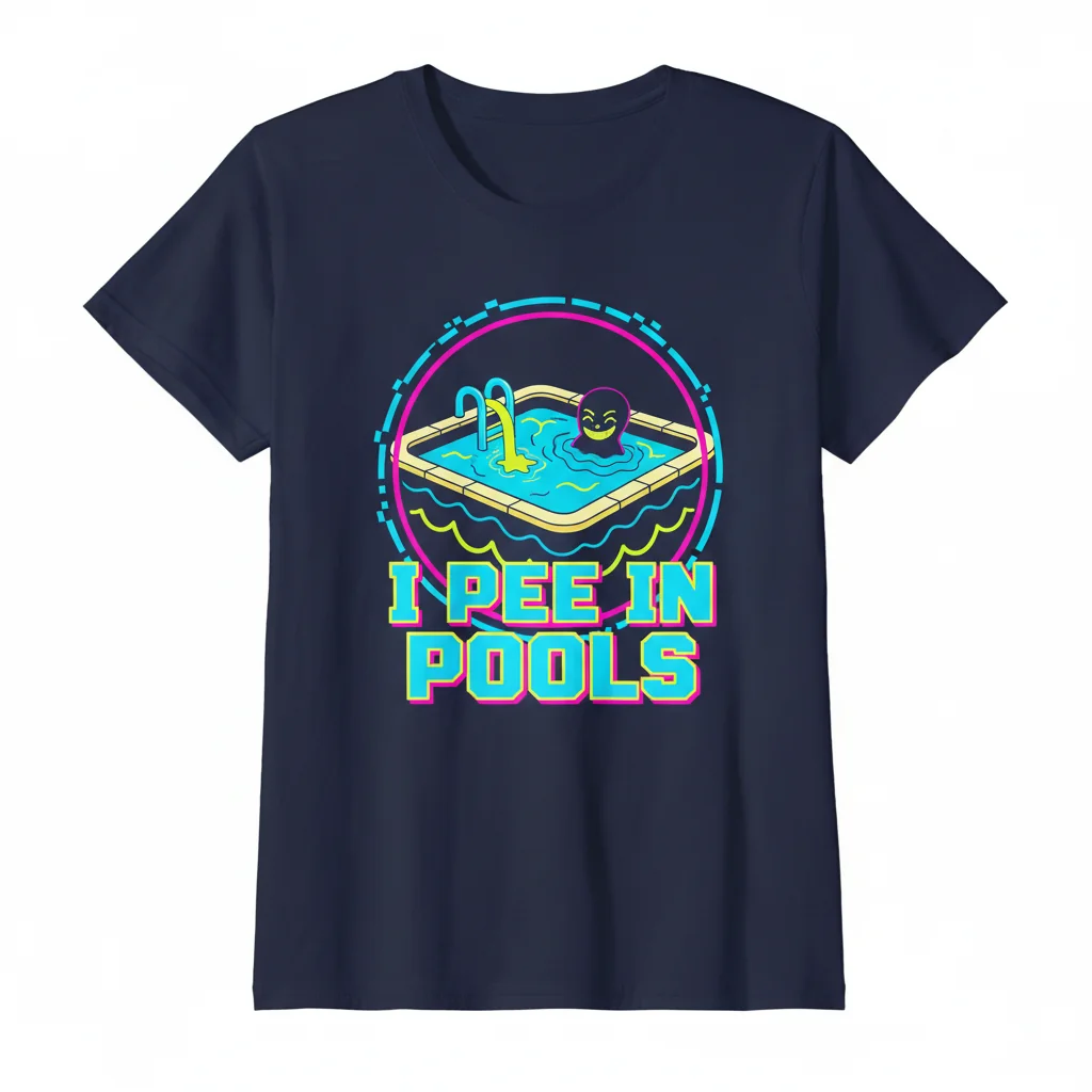 Poolside Rebel Tee | 'I PEE IN POOLS' Statement