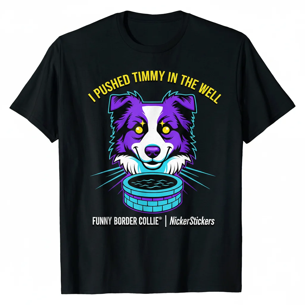 Timmy in the Well Tee | Border Collie Vibes | NickerStickers Essential