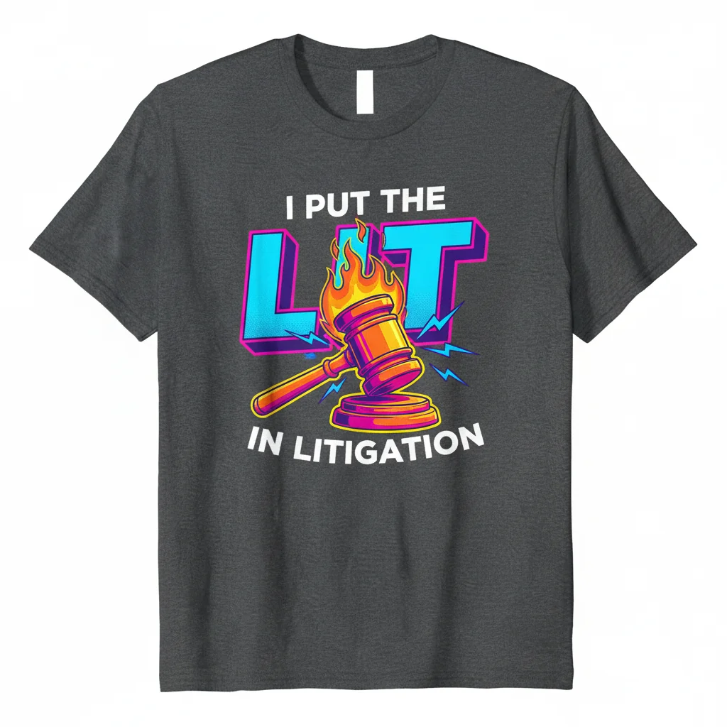 "I Put the Lit in Litigation" – The Essential Durable & Vibrant Tee