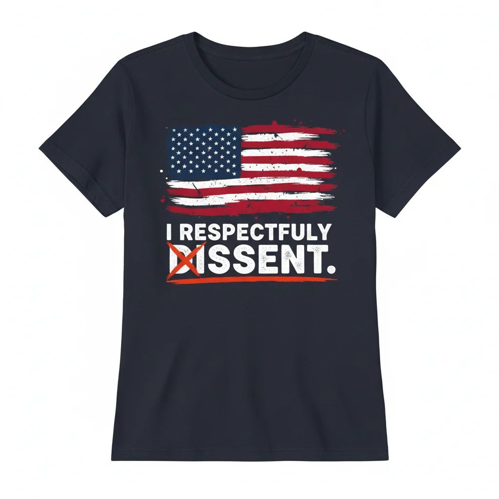 Camiseta Bandera Americana "I Respectfully Dissent"