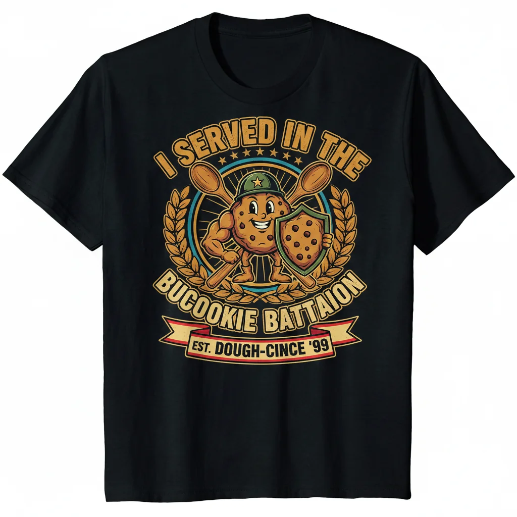 BuCookie Battalion Essential T-Shirt - Military & Cookie Lover Tee
