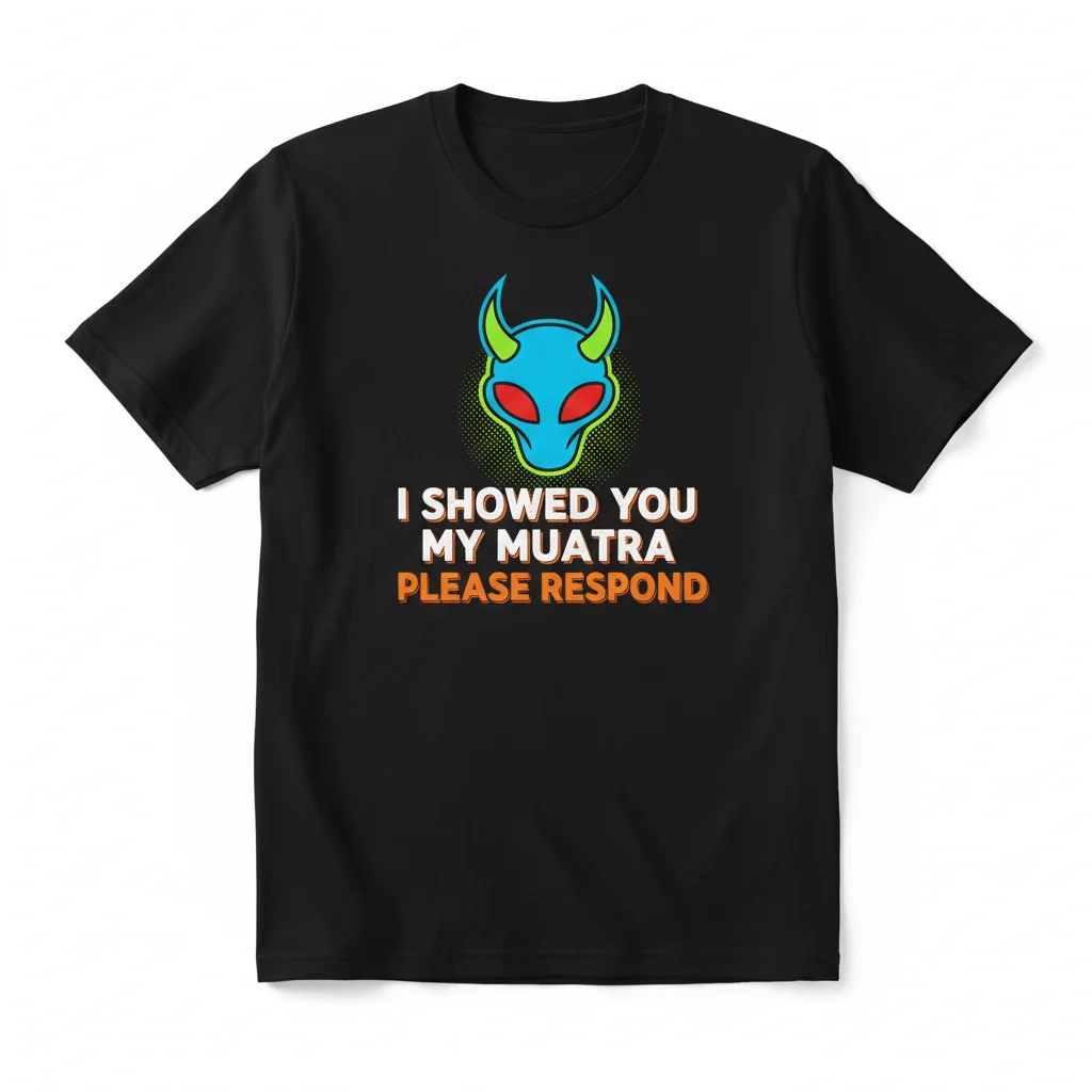 Embrace the Meme: 'I Showed You My Muatra' Premium Essential Tee