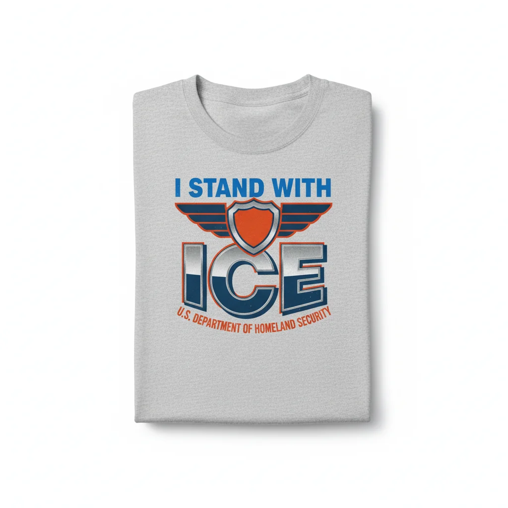Stand with Ice US Department of Homeland Security T-Shirt – Patriotic Apparel