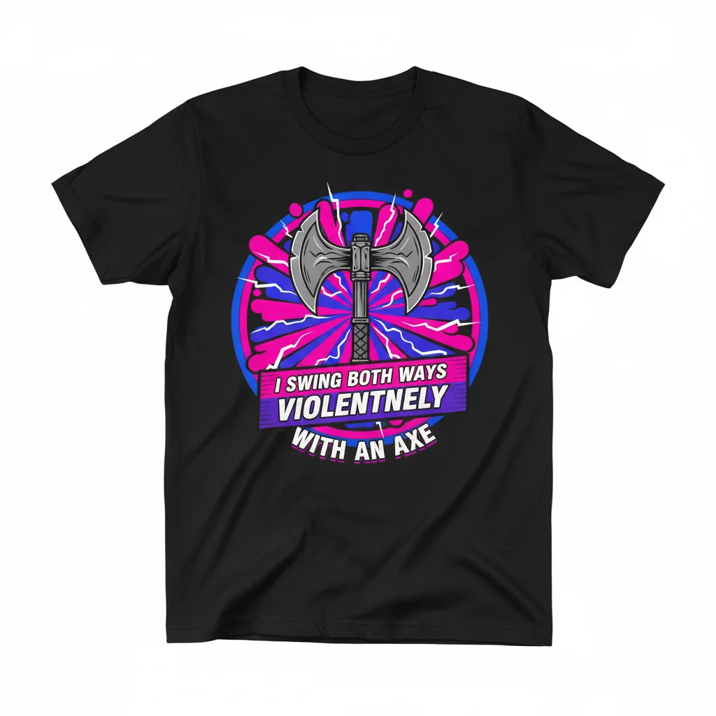 Bisexual Pride Axe Wielder Essential Tee: Fierce, Free & Unapologetic