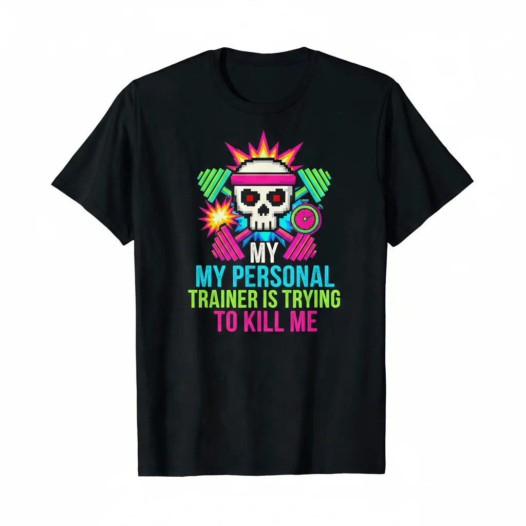 Trainer Is Trying To Kill Me Tee: Premium Gym Humor Essential