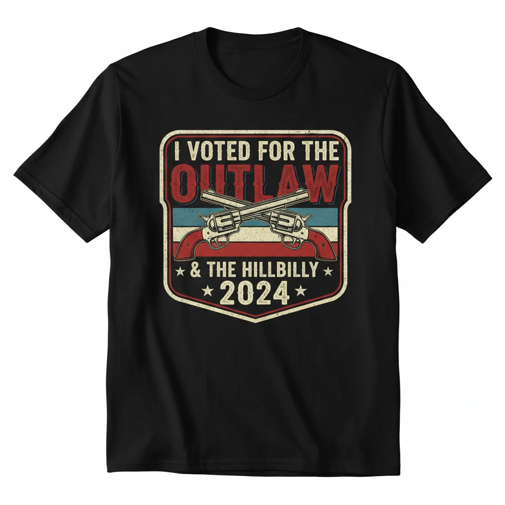 T-Shirt Essenziale "Ho Votato Per Il Fuorilegge E Il Bifolco 2024 Trump Vittoria"