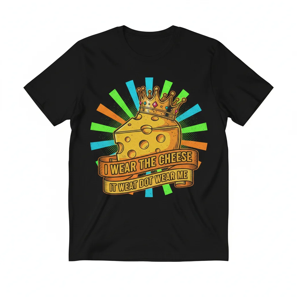 Camiseta Esencial "I wear the cheese, it does not wear me" - Durabilidad y Estilo Buffy