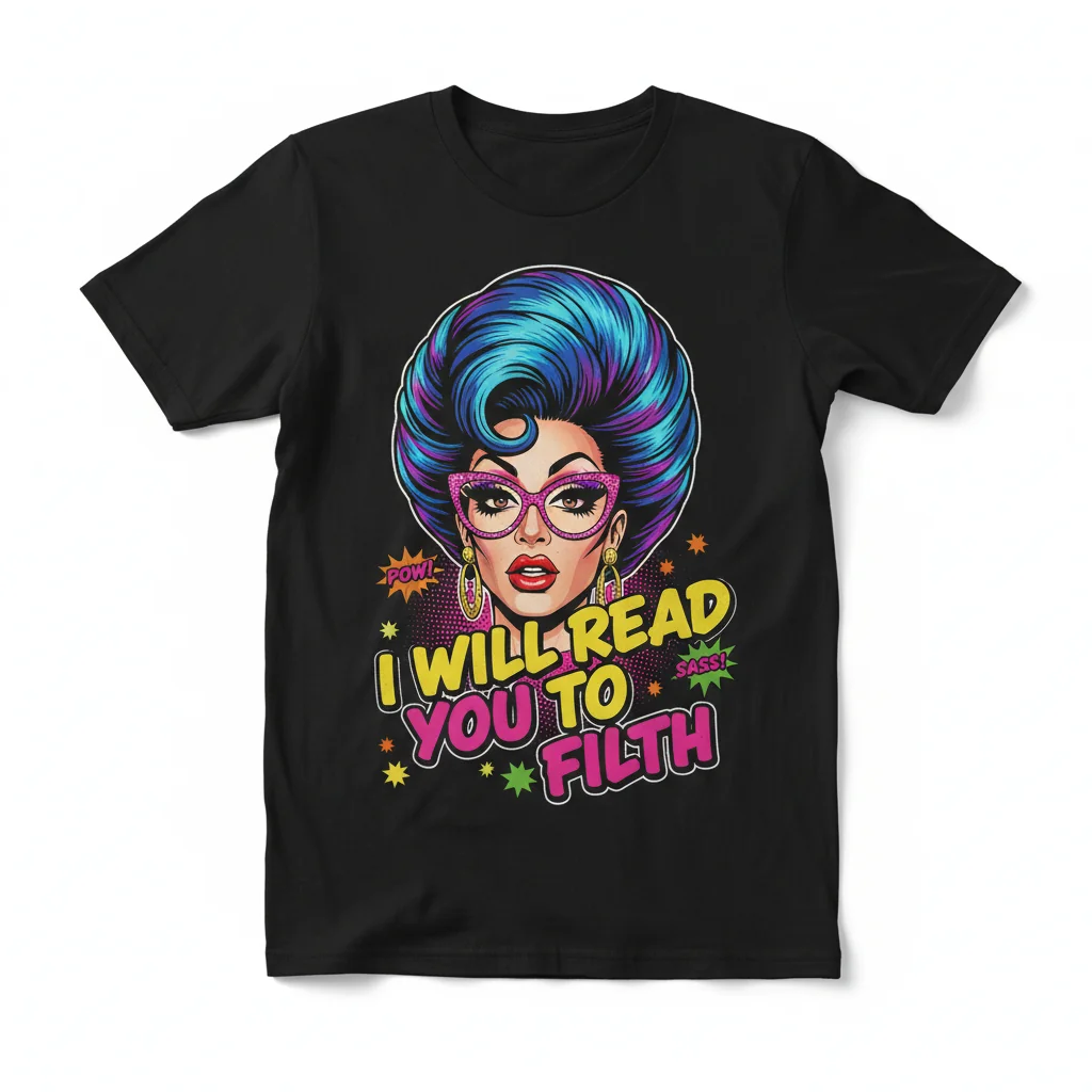Drag Queen 'Read You to Filth' Funny Quote Essential T-Shirt - Premium Cotton Tee