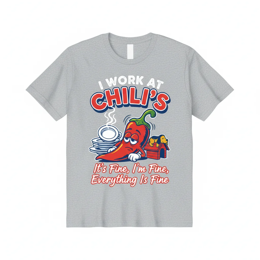 Chili's Snoopy "It's Fine" T-Shirt - Funny Work Apparel