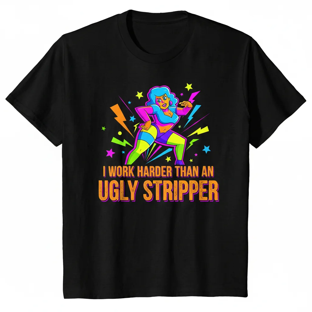I Work Harder Than an Ugly Stripper Tee | Premium Streetwear
