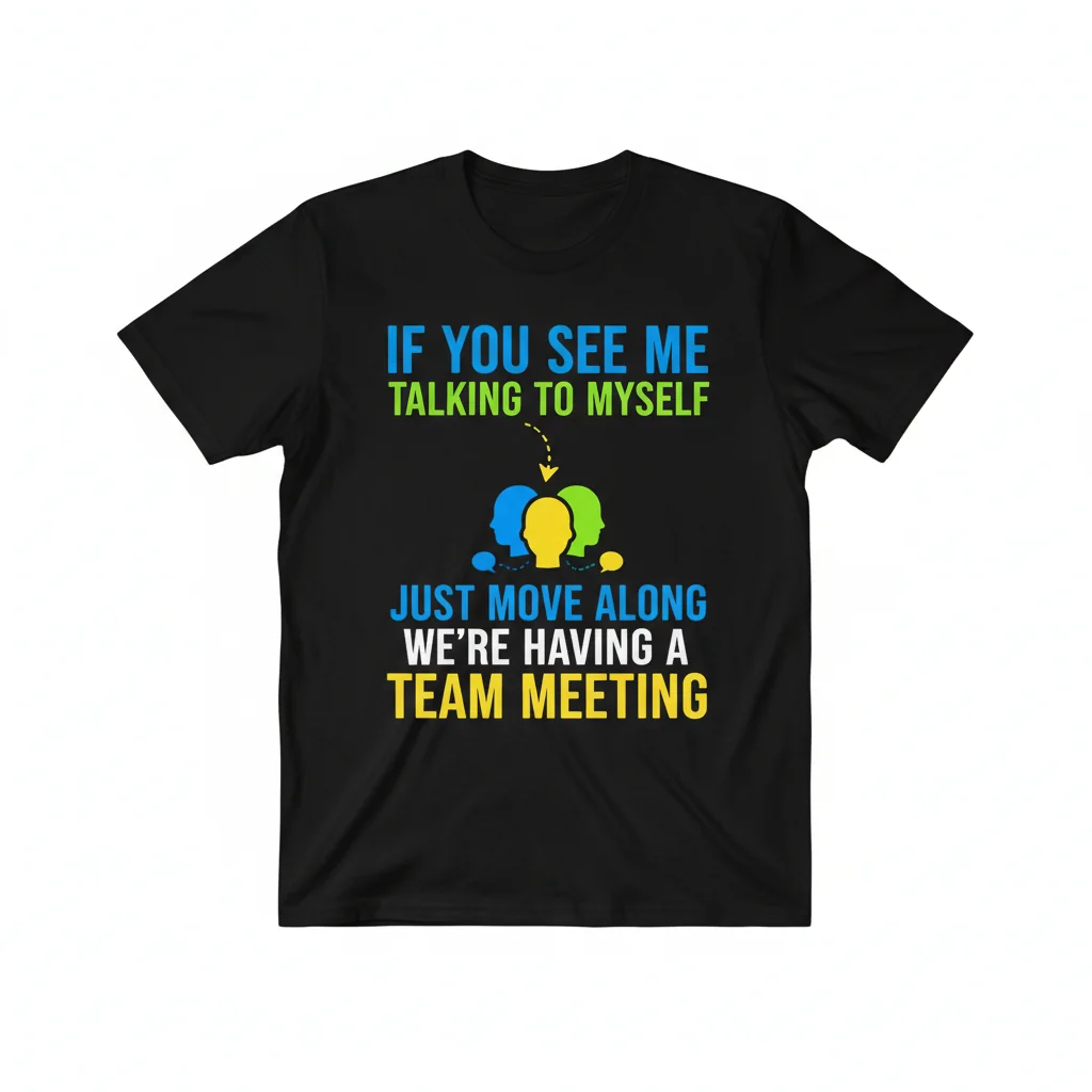 The 'Team Meeting' Tee: Your Go-To for Witty Comfort