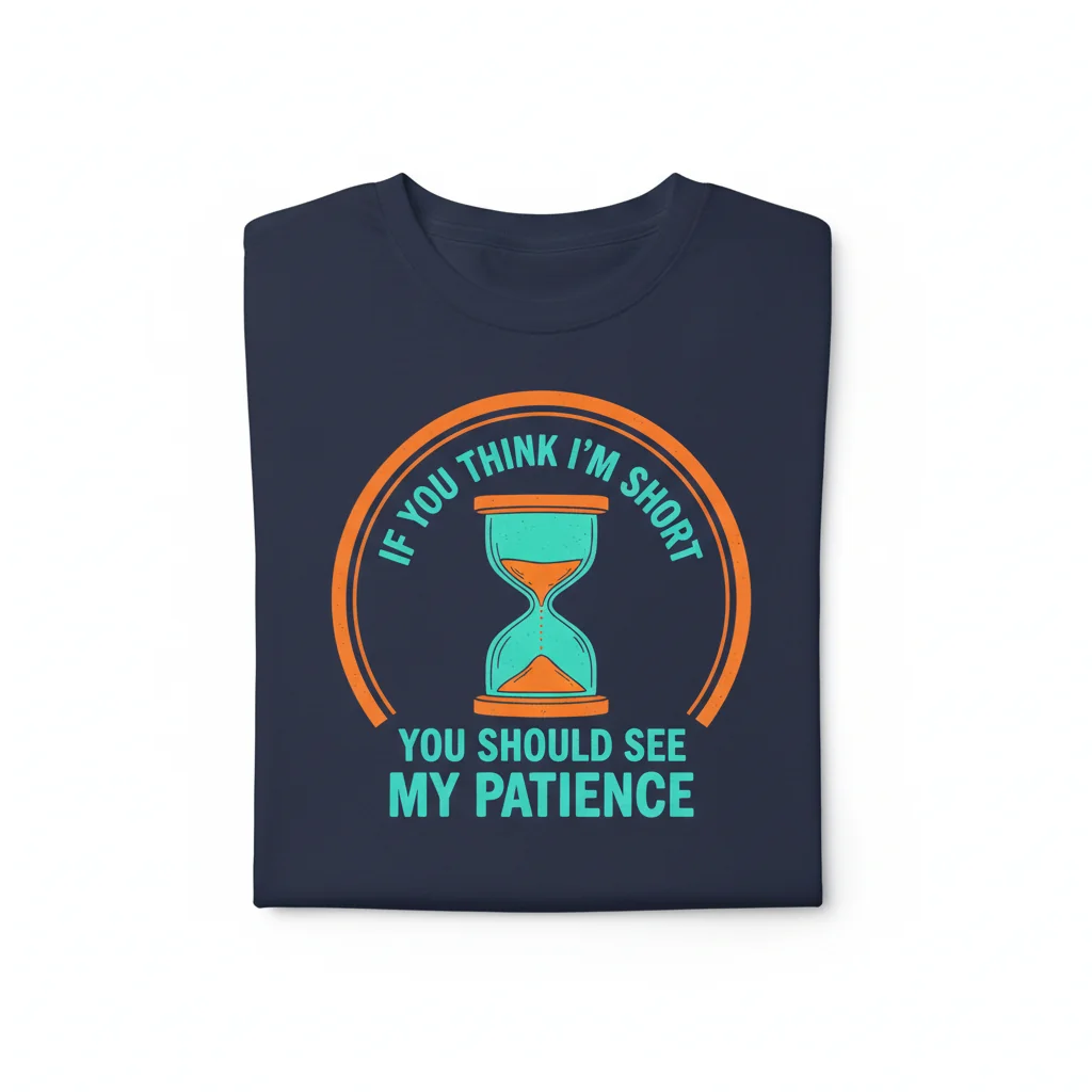 "Short on Height, Shorter on Patience" Artistic Tee 1 "Short on Height, Shorter on Patience" Artistic Tee