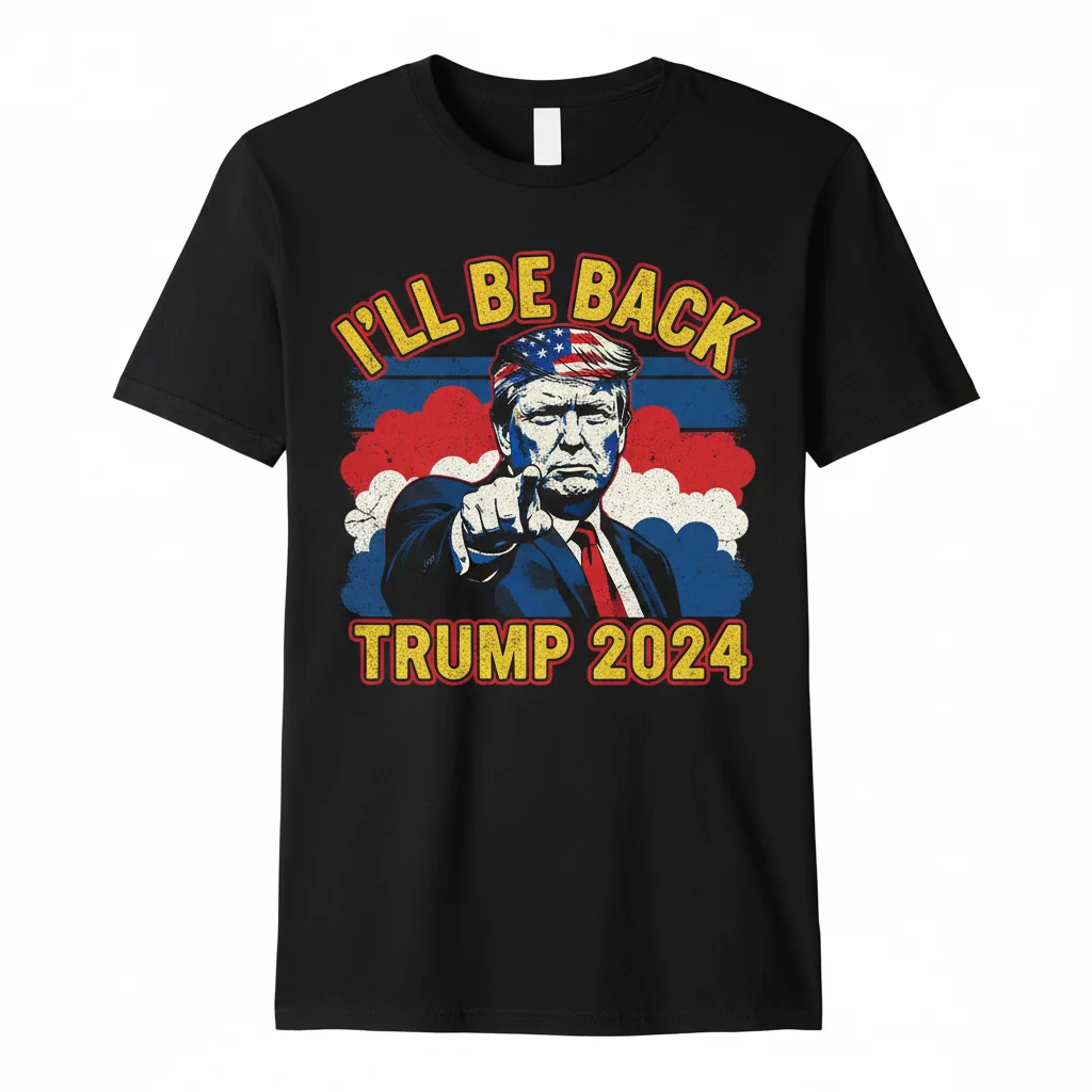 Donald Trump 2024 "I'll Be Back" Campaign T-Shirt - Men's & Women's Political Apparel