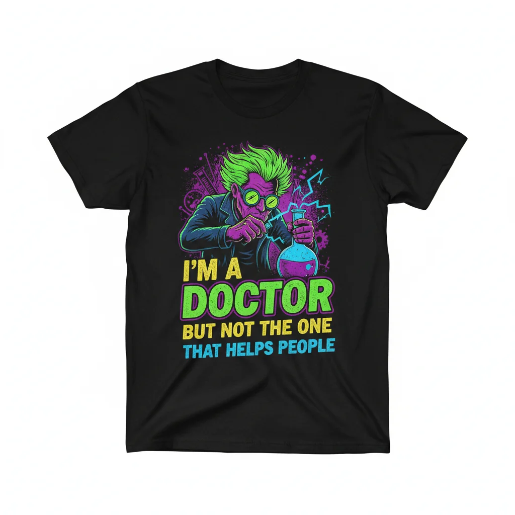Humorous Doctor T-Shirt | Sarcastic Medical Tee | 'Not The Helping Kind' Shirt