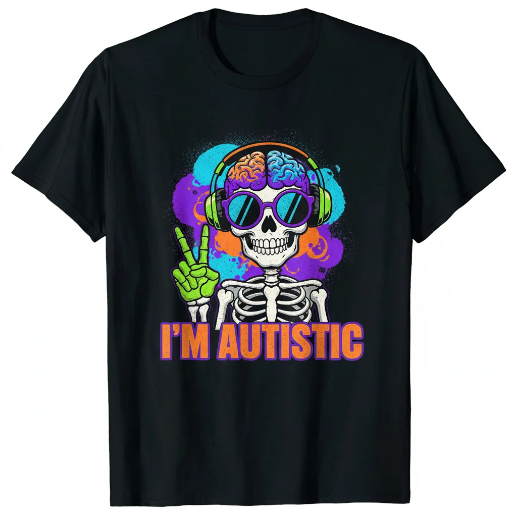 Autistic Vibes Skeleton Tee: Essential Streetwear