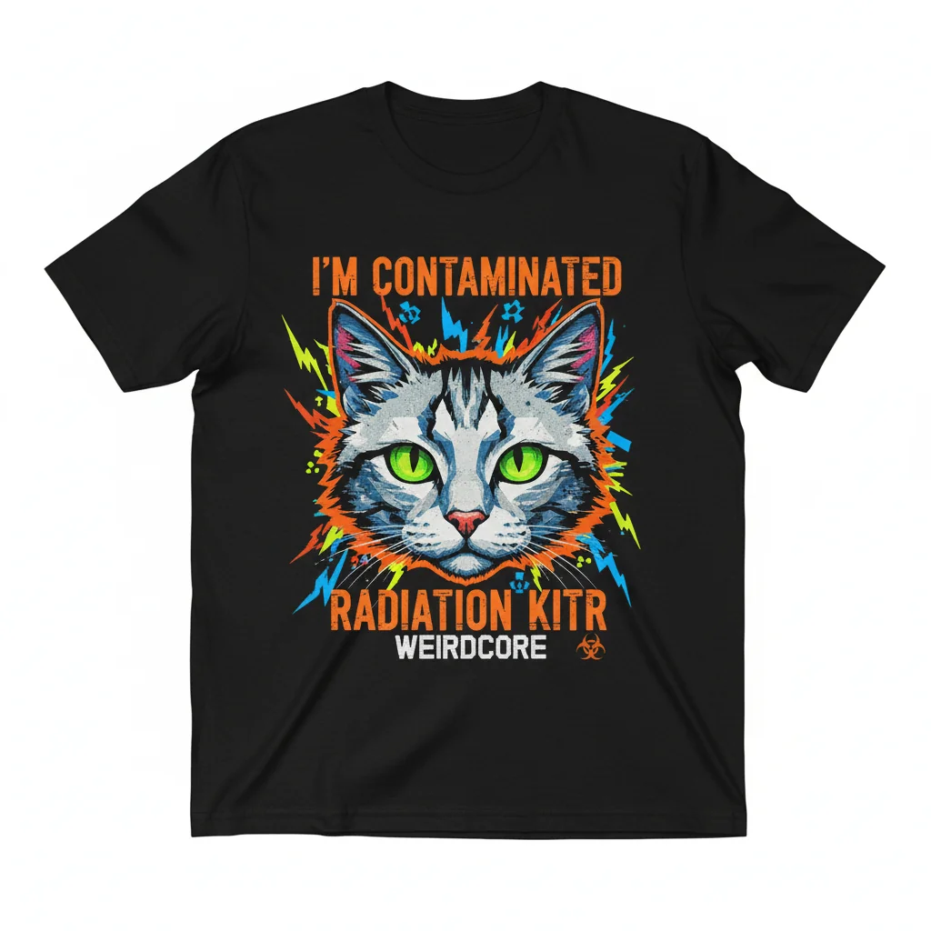 Contaminated With Radiance: Low Poly Cat Meme Core T-Shirt