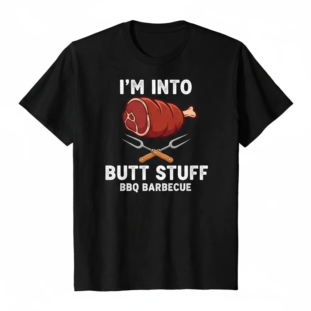 Embrace the Humor: 'I'm Into Butt Stuff' BBQ Life Tee