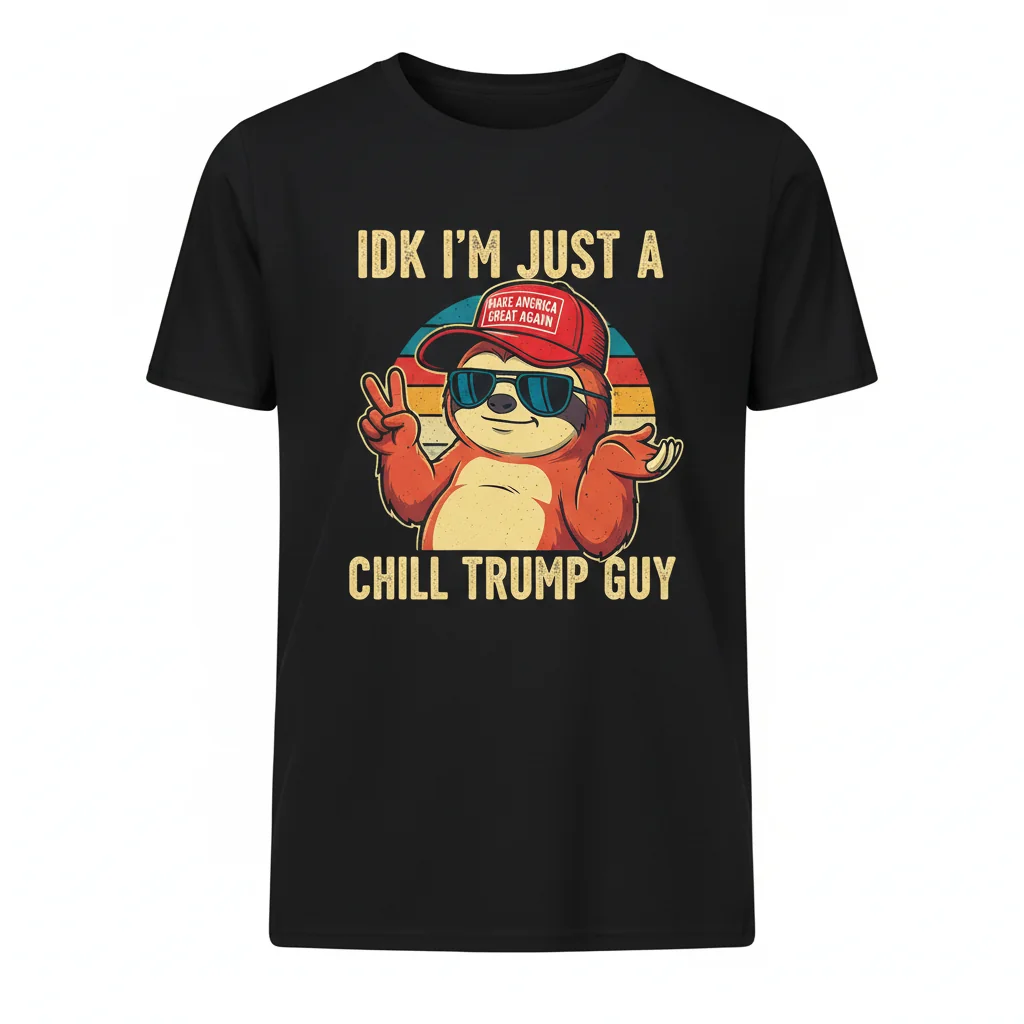 Chill Guy MAGA Red Hat Meme Trump T-Shirt – Relaxed & Patriotic