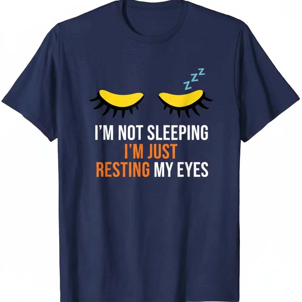 Relaxed Fit "I'm Not Sleeping, Just Resting My Eyes" Premium T-Shirt – Pre-Shrunk & Fade-Resistant