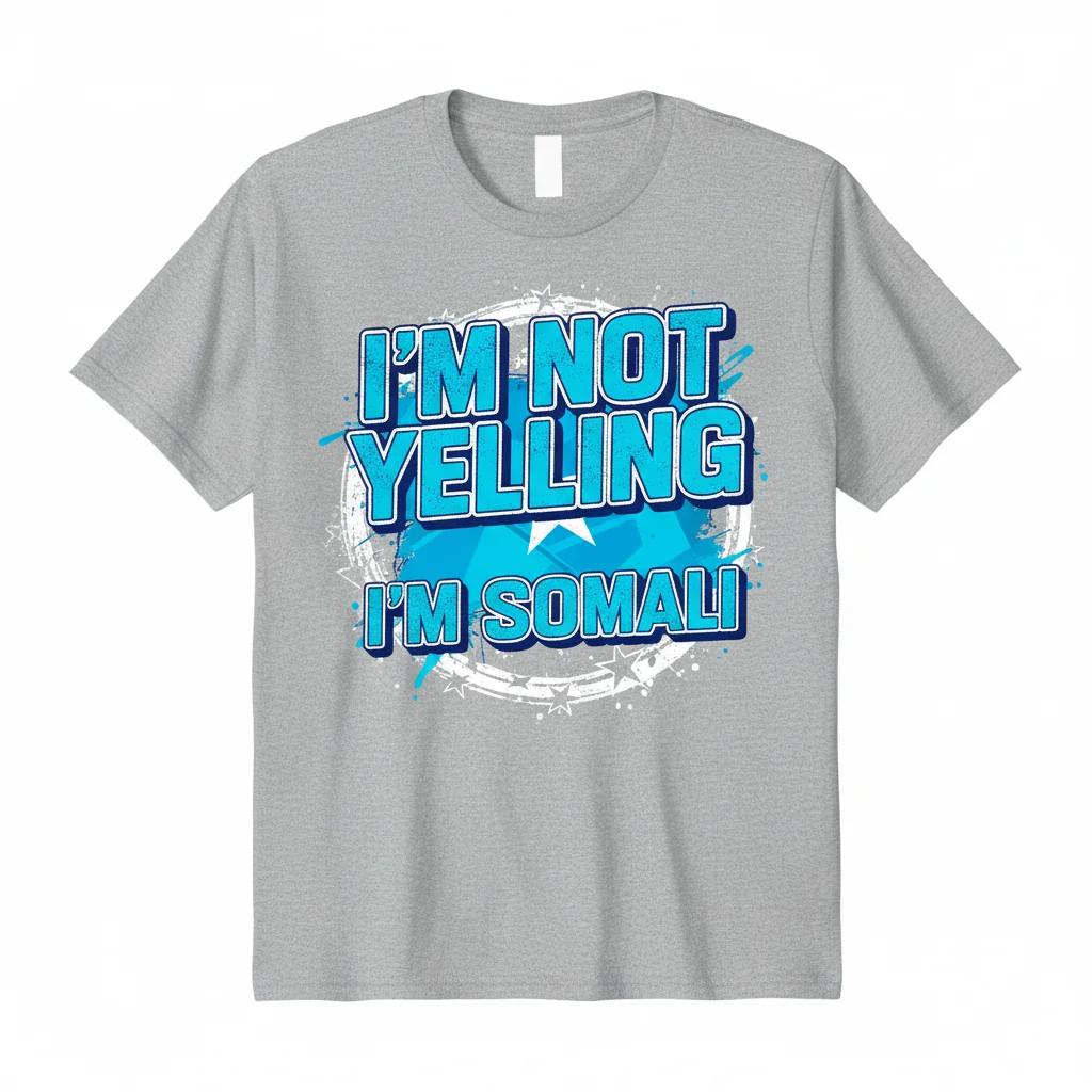 Soy Somalia, no grito - Camiseta esencial con la bandera de Somalia | 100% Algodón Anillado