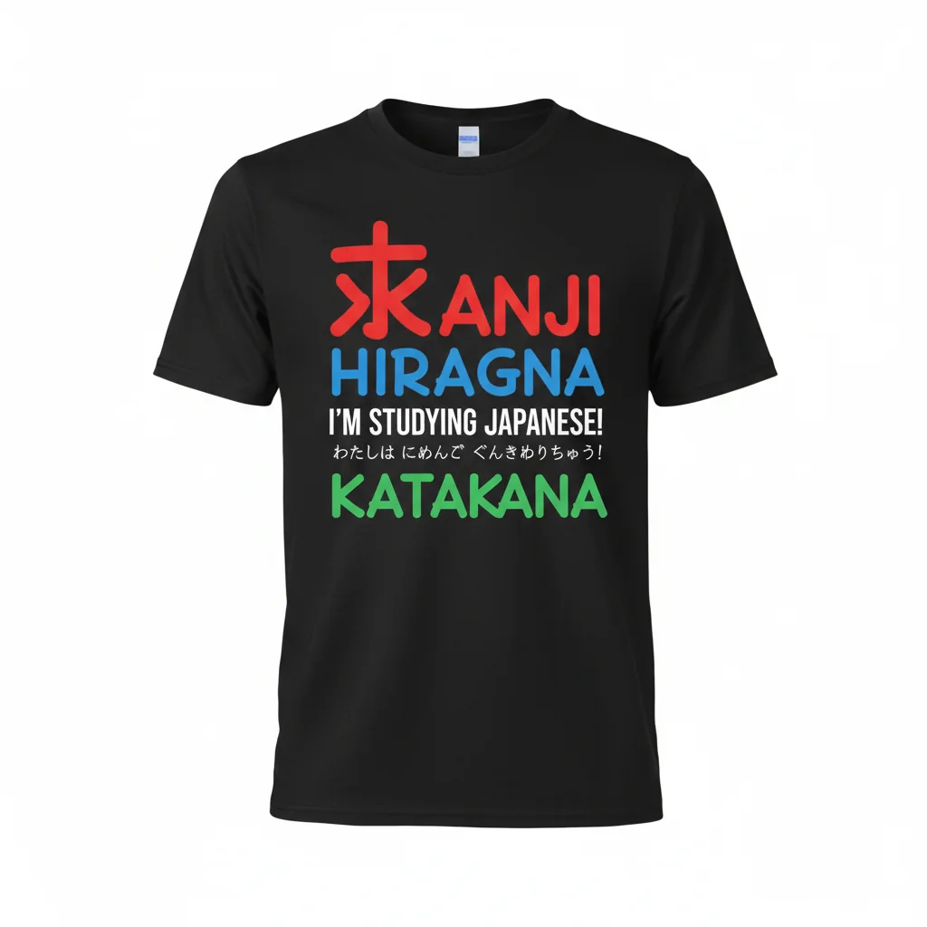 Studying Japanese Kanji Katakana Hiragana Essential T-Shirt