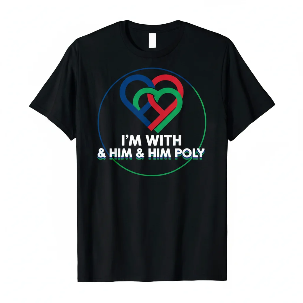 "I'm with Him & Him Poly" Essential T-Shirt - Unisex Soft Tee