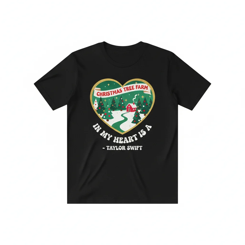 Taylor Swift 'Christmas Tree Farm' Lyric Essential T-Shirt - Heartwarming Fan Apparel