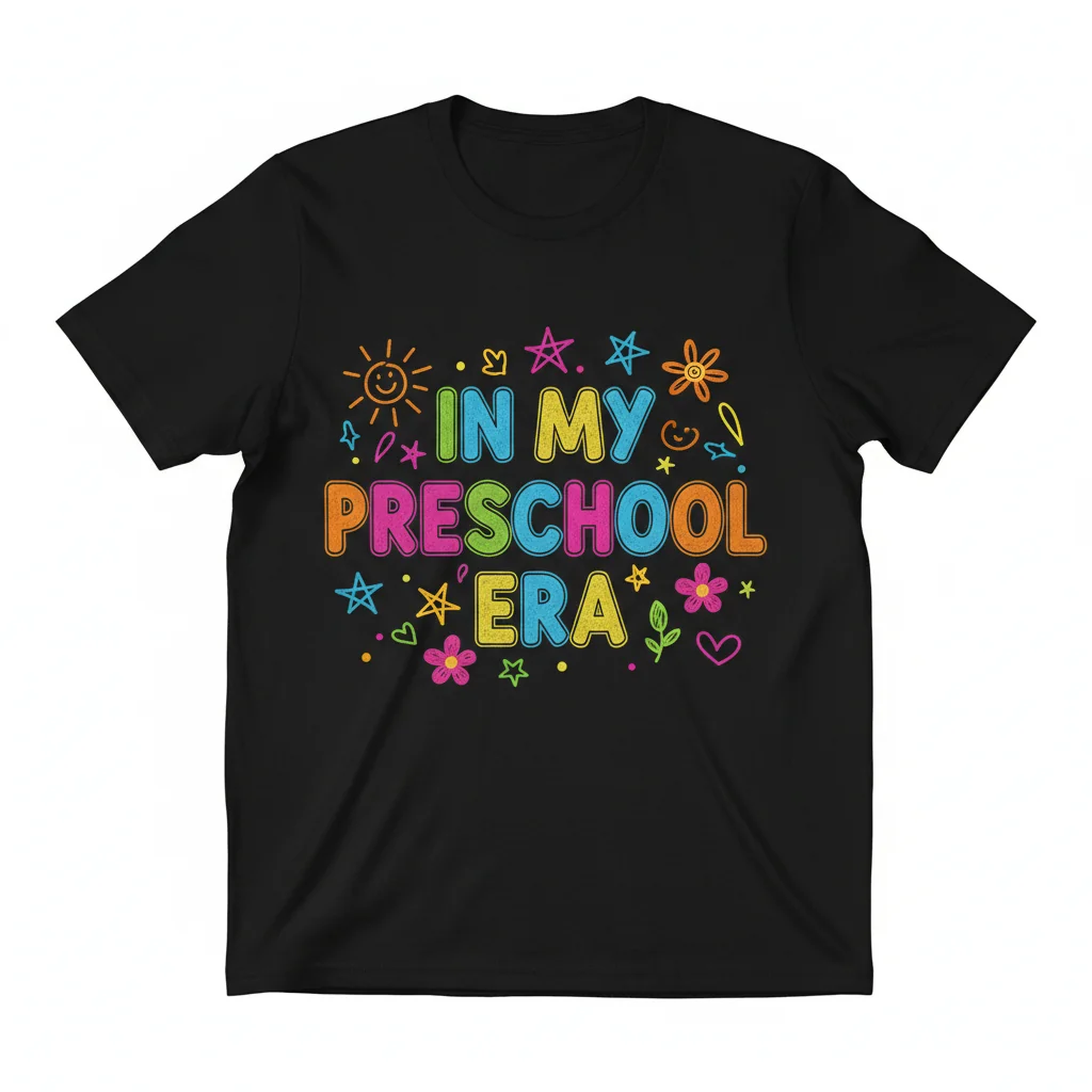 Camiseta Esencial "In My Preschool Era I" de Algodón Suave para Niños